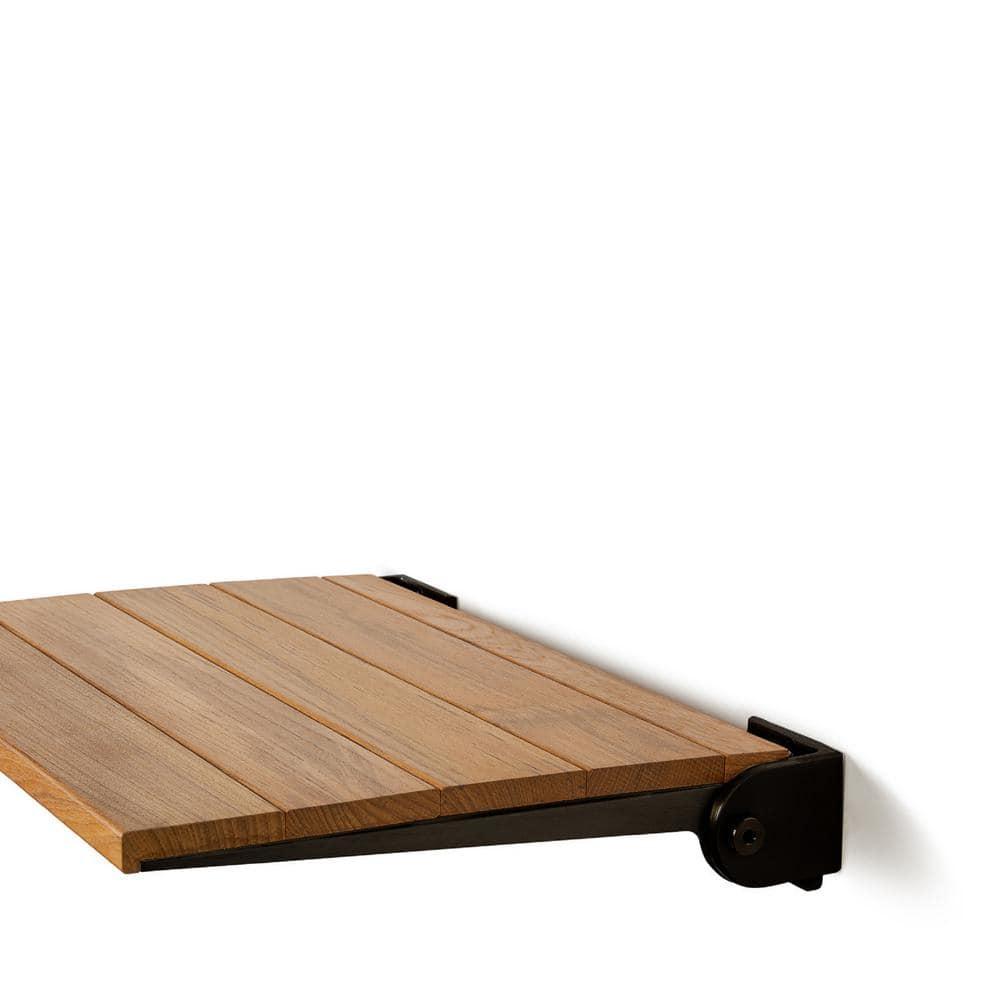 SlimLine Teak Wood Folding Shower Bench Seat