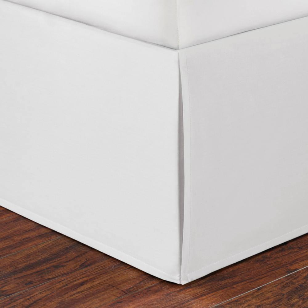 Nautica Solid Bedskirt 100% Cotton Fitted 15" Bed Skirt