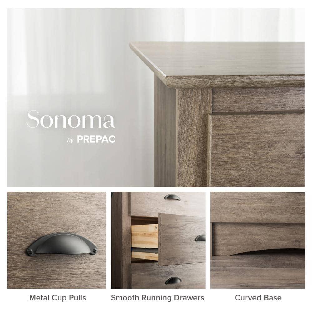 5 Drawer Salt Spring Dresser Drifted Gray - Prepac