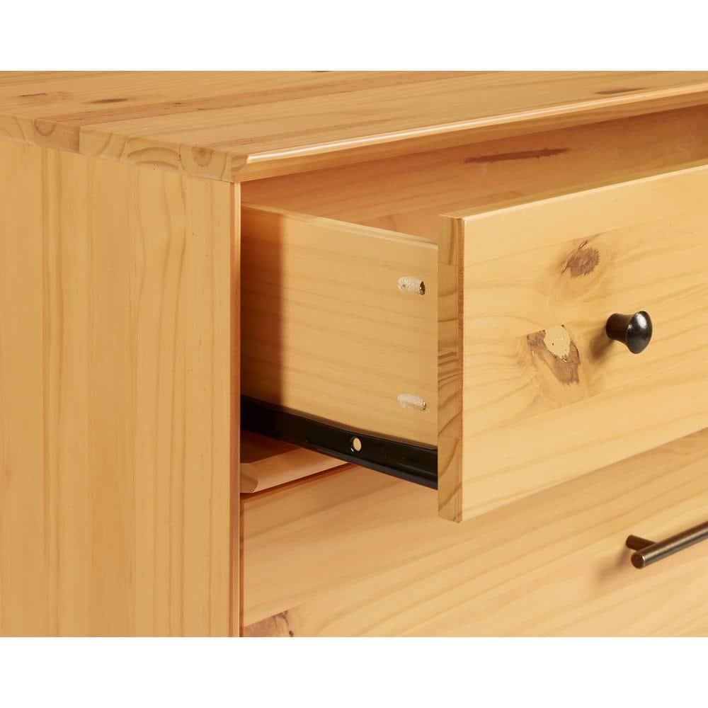 Mid Century Three Drawer Dresser - Scandinavian Oak Finish