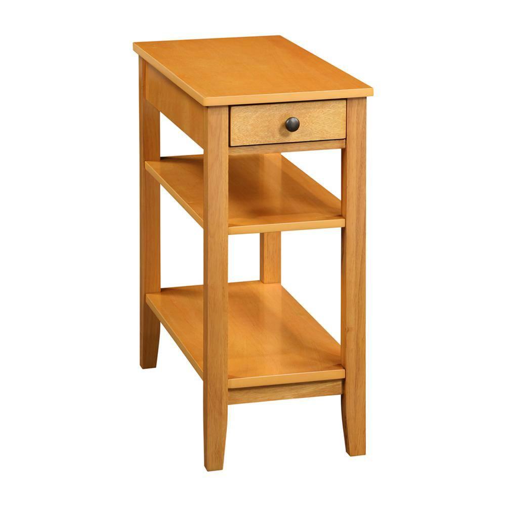 Convenience Concepts American Heritage End Table/Charging Station, Natural