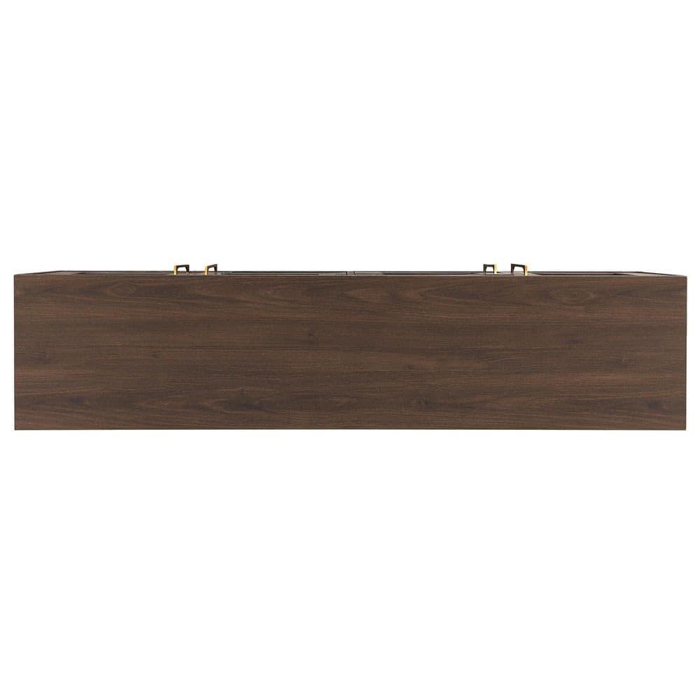 Evelyn&Zoe Tillman Rectangular TV Stand for TV's up to 75", Alder Brown