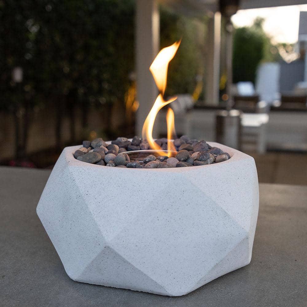 TerraFlame TerraFlame Geo Concrete Table Top Gel Fuel Fire Bowl - Indoor and Outdoor Use