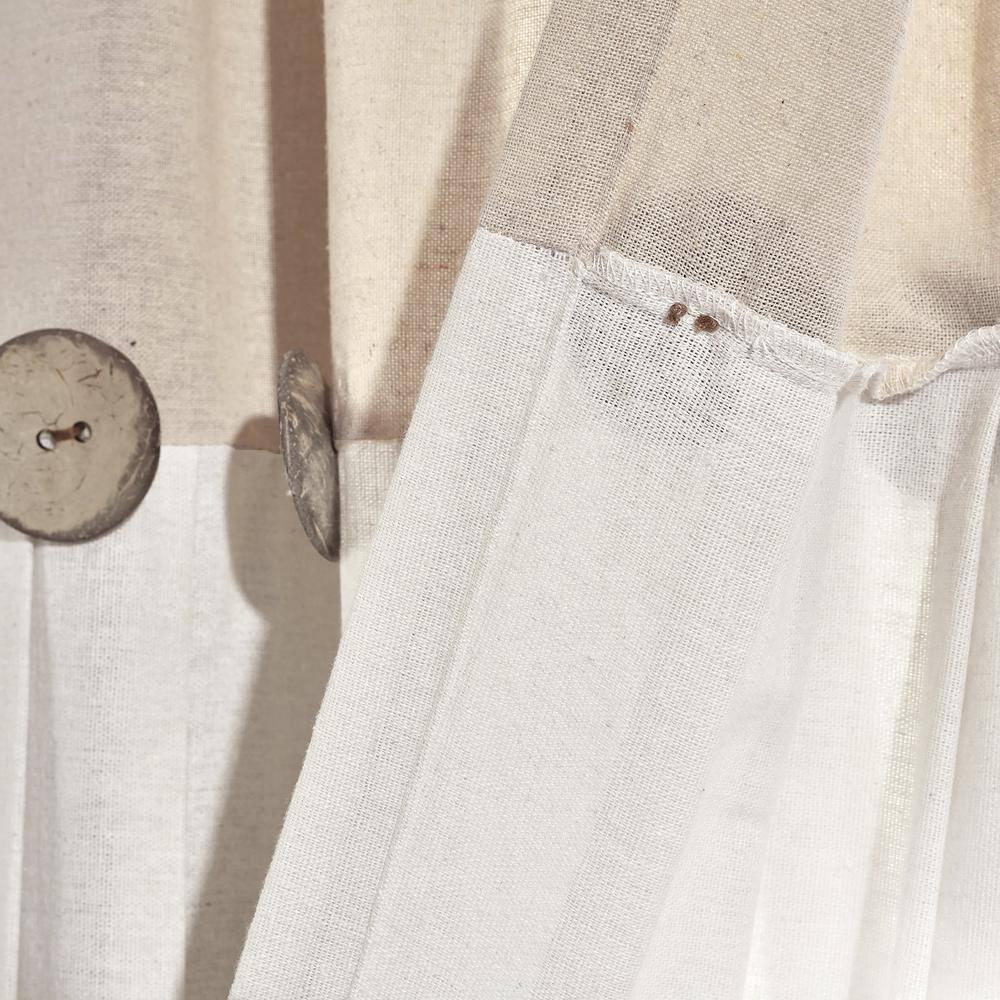 Linen Button Kitchen Tier Curtain Panels Linen 29X24 Set