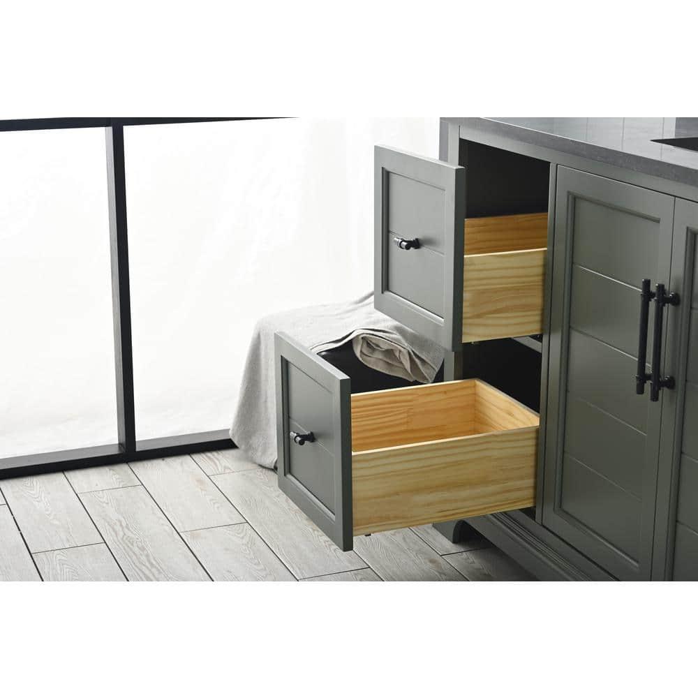 Vanity Art 60 Inch Single Sink Bathroom Vanity with Sink & Top