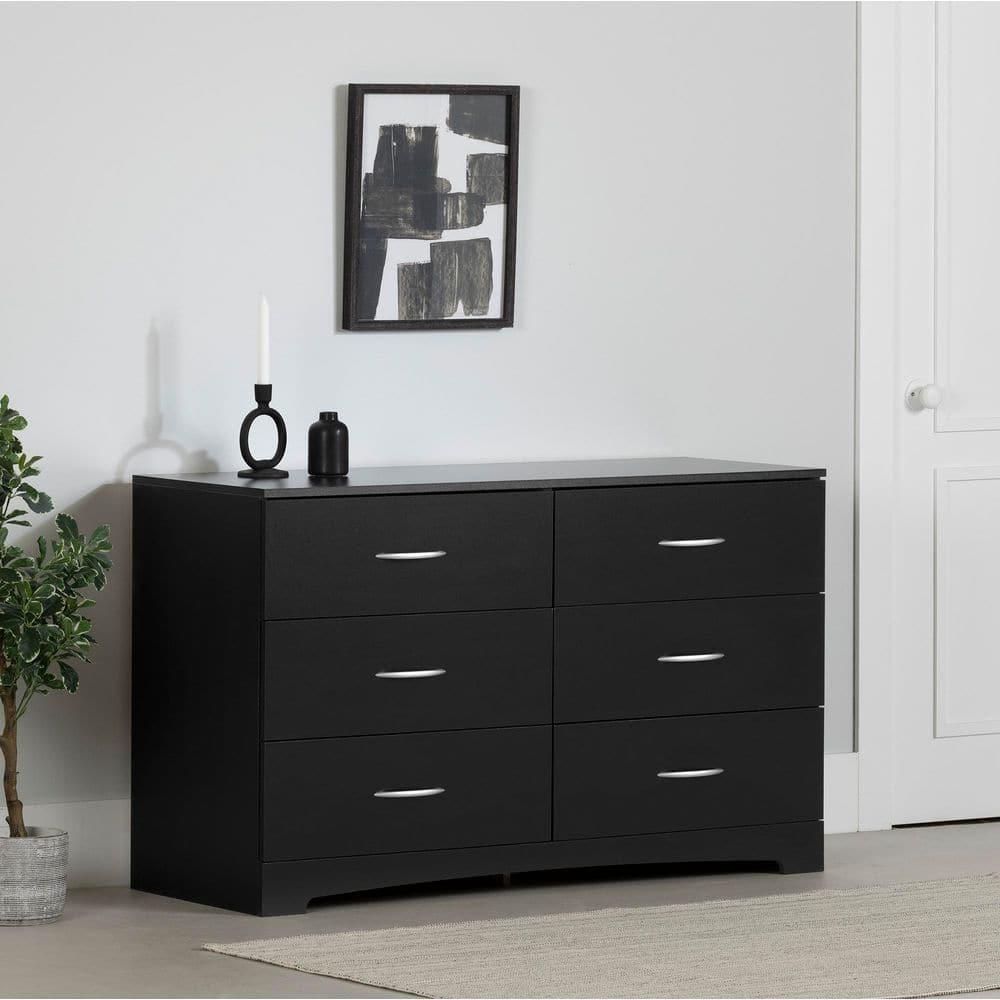 South Shore Step One, Contemporary Dresser,  Black