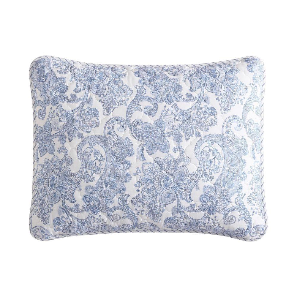 Stone Cottage Bedding Stone Cottage Field Of Paisley Cotton Reversible Blue Quilt Set, King