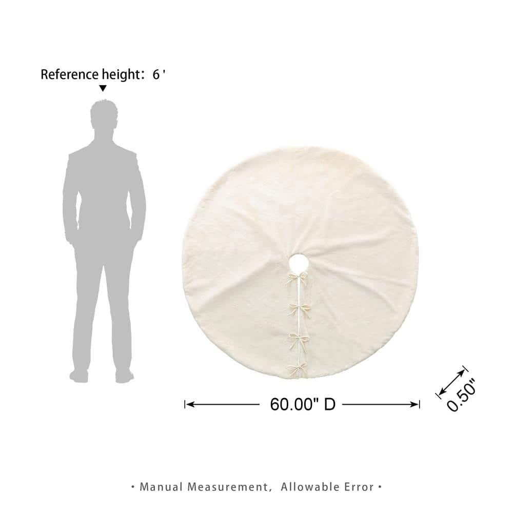 Glitzhome Solid Color Tree Skirt