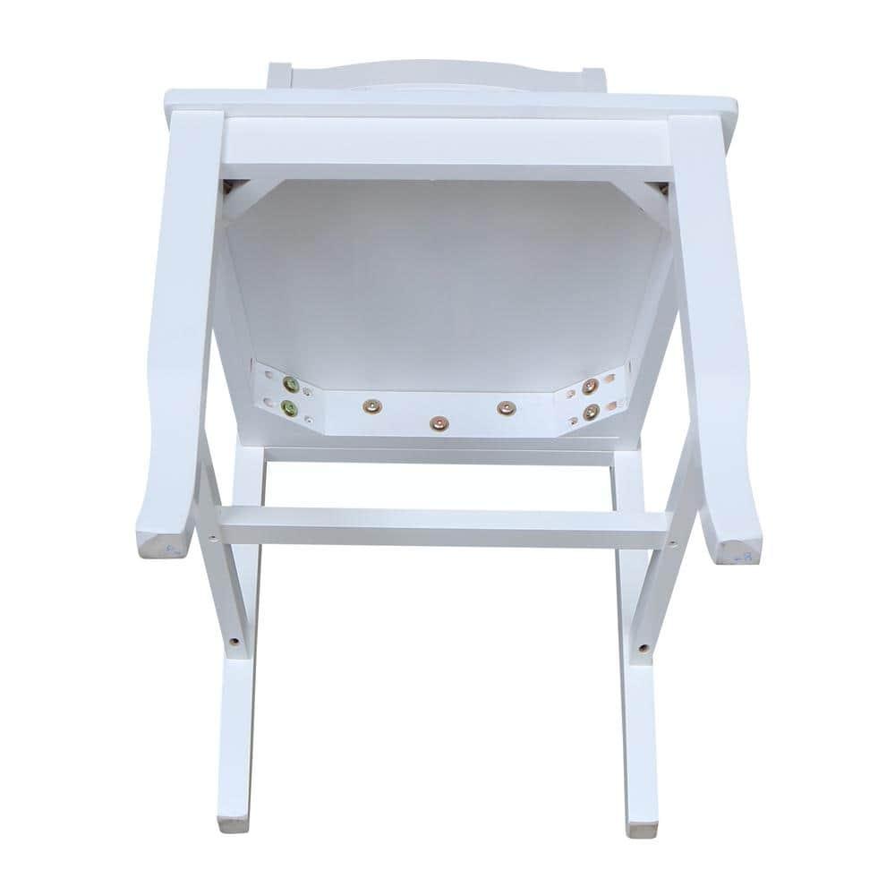Seaside Solid Wood Chairs in White - Set of 2