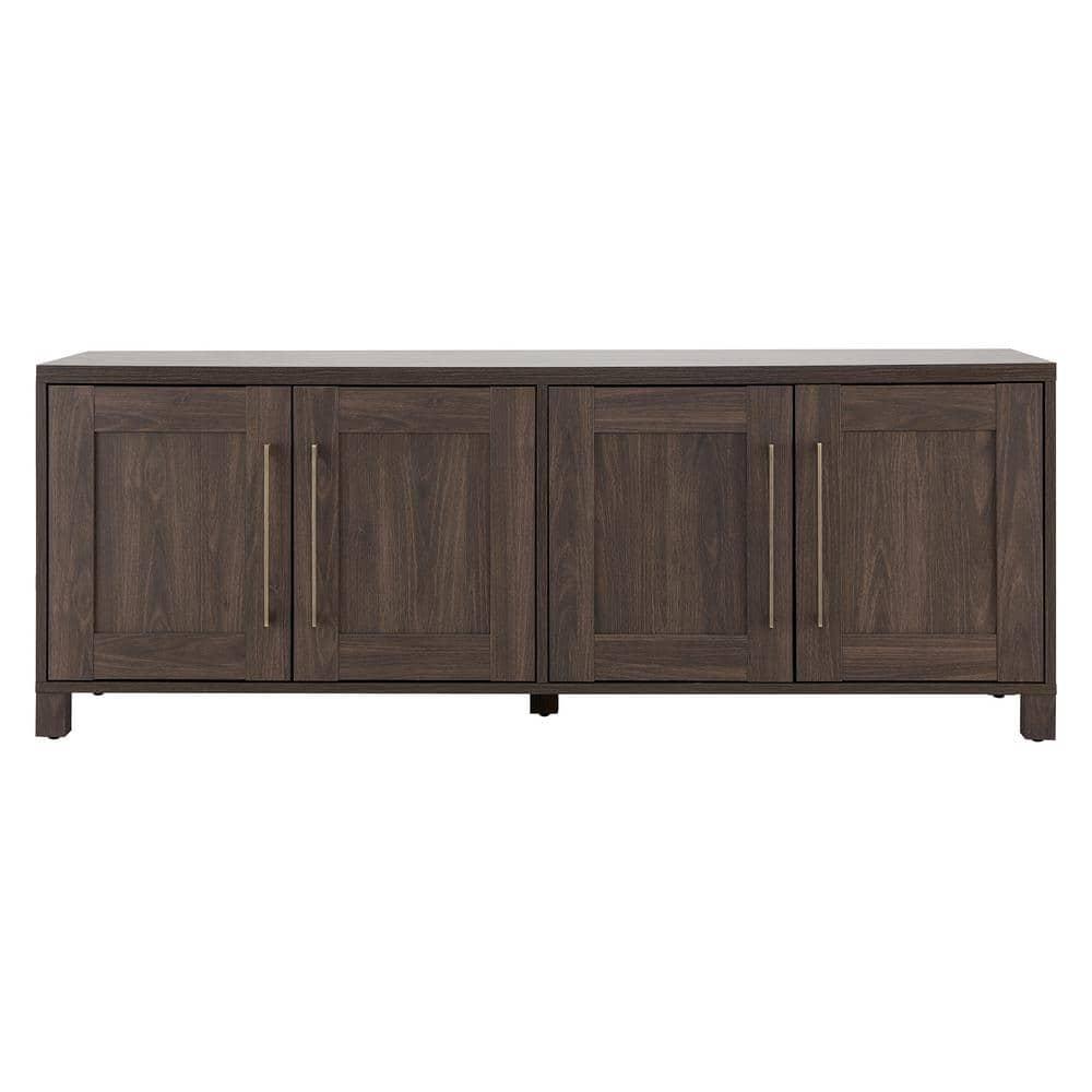 Evelyn&Zoe Chabot Rectangular TV Stand for TV's up to 75", Alder Brown