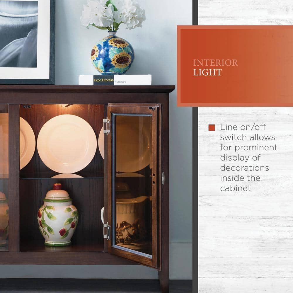 Leick Home Curio Cabinet in Chocolate Oak