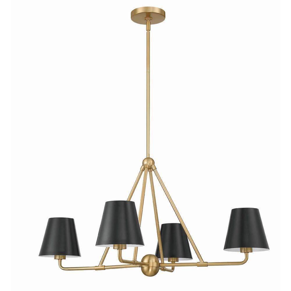 Crystorama Lighting - Xavier - 4 Light Chandelier In Traditional Style-17 Inches