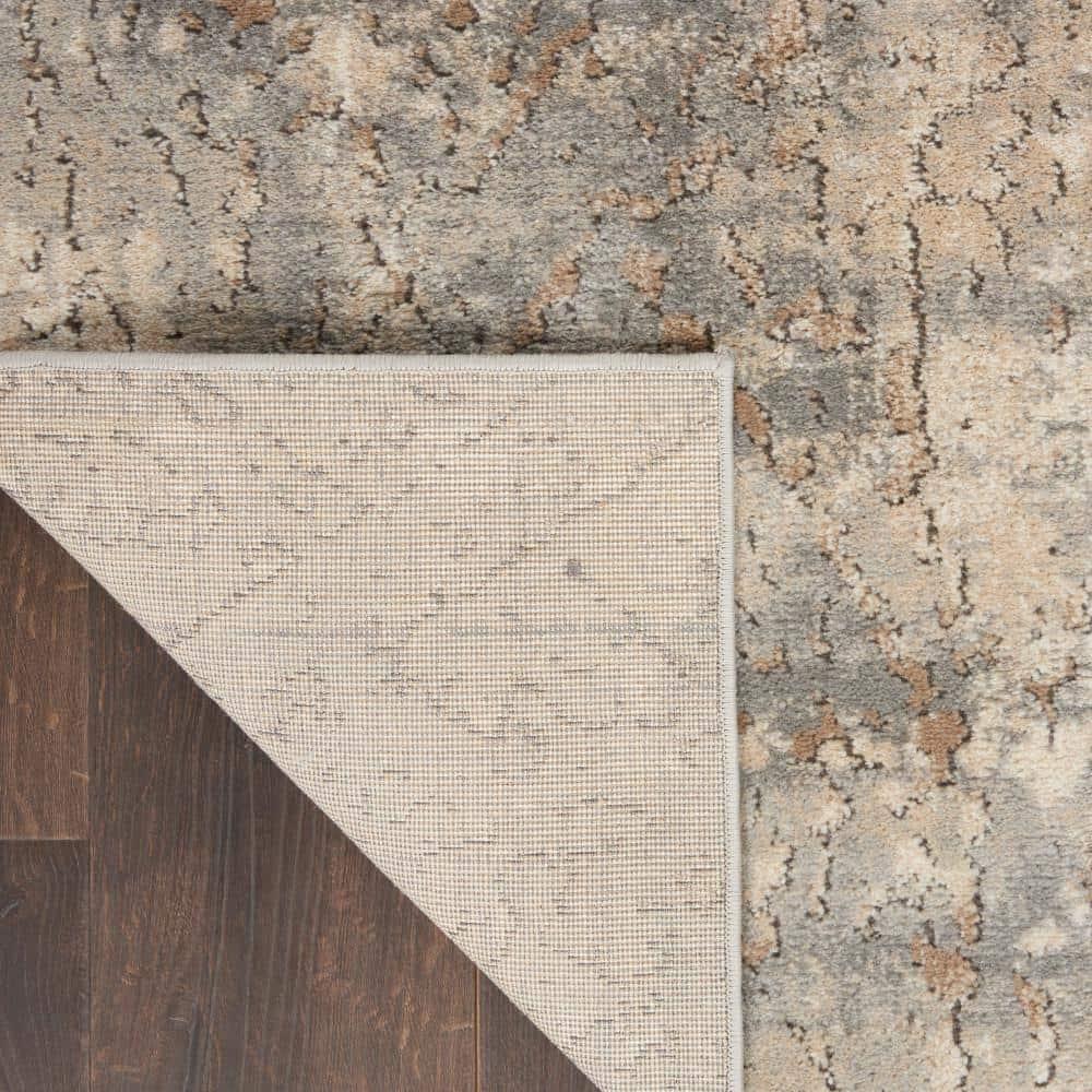 Nourison Concerto Abstract Contemporary Area Rug Beige Grey 5'3" x 7'3"