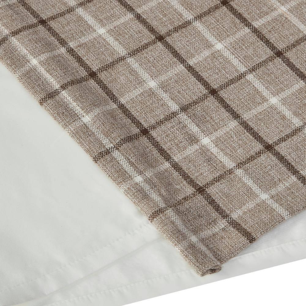 Anaheim Woven Plaid Room Darkening Thermal Fleece Lined Single Curtain Panel