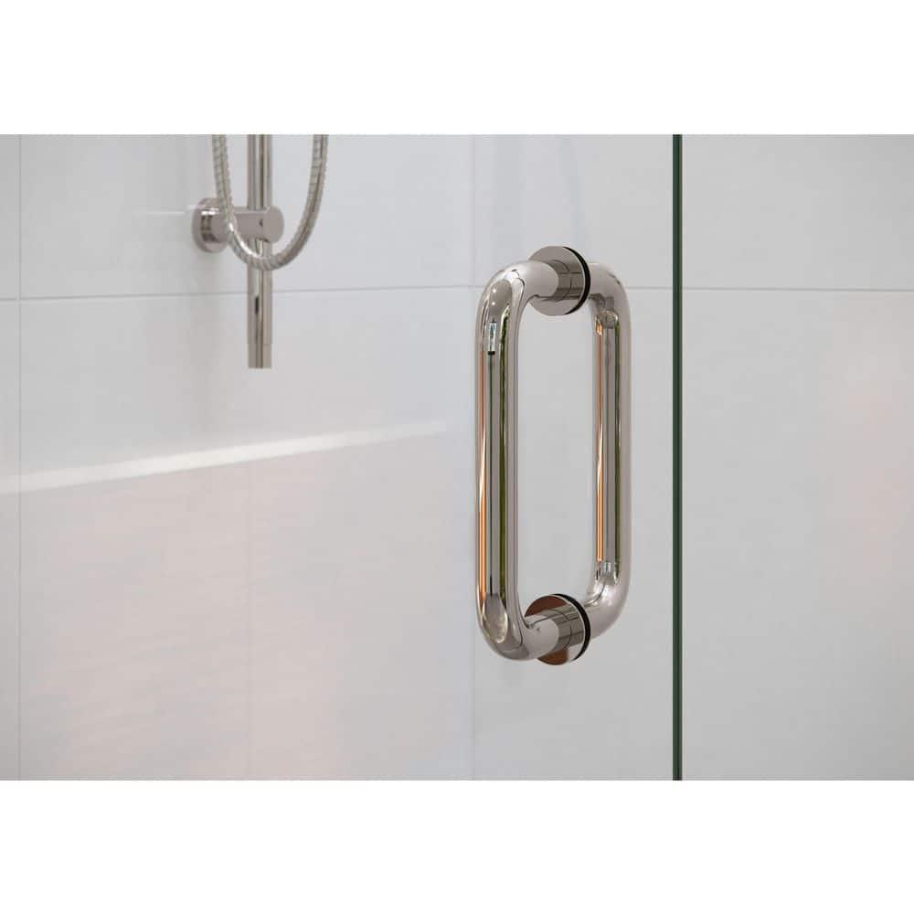 Illume 60 in. x 78 in. Fully Frameless Wall Hinge Shower Door