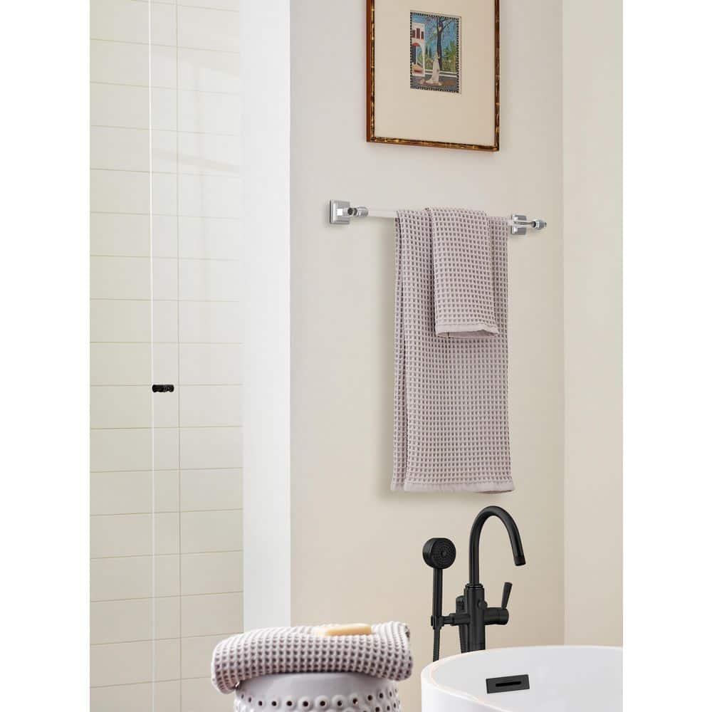 Amerock Glacio Clear/Polished Nickel 24 inch (610mm) Towel Bar
