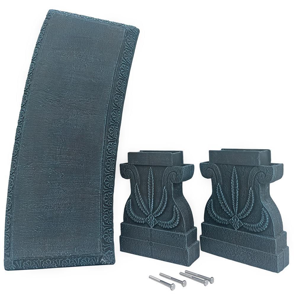 Arcadia Garden Products Fiber clay bench Dark blue 15-Inches x 17-Inches