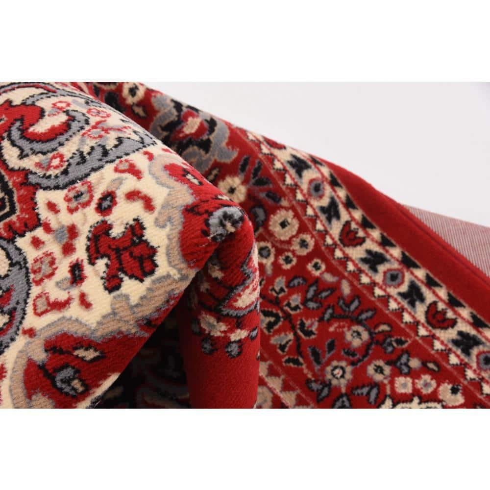 Rugs.com Amaya Collection Rug – 8' x 10' Red Medium Rug Perfect For Living Rooms, Large Dining Rooms, Open Floorplans
