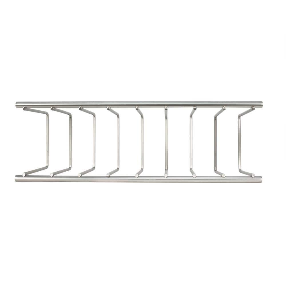 Spectrum Diversified Euro Steel Kitchen Lid and Dish Rack Holder Organizer, Satin Nickel