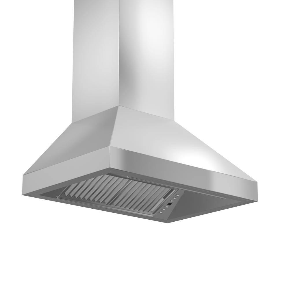 ZLINE ZLINE 36 in. Designer Series Satin Stainless Steel Convertible Vent Wall Mount Range Hood 8KBS-36