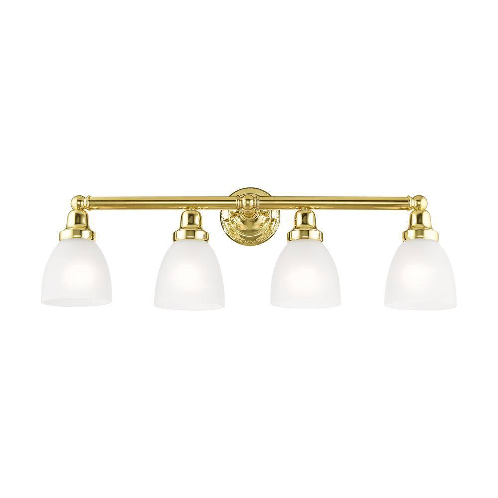 Livex Lighting Classic 4 - Light Vanity in  Polished Brass