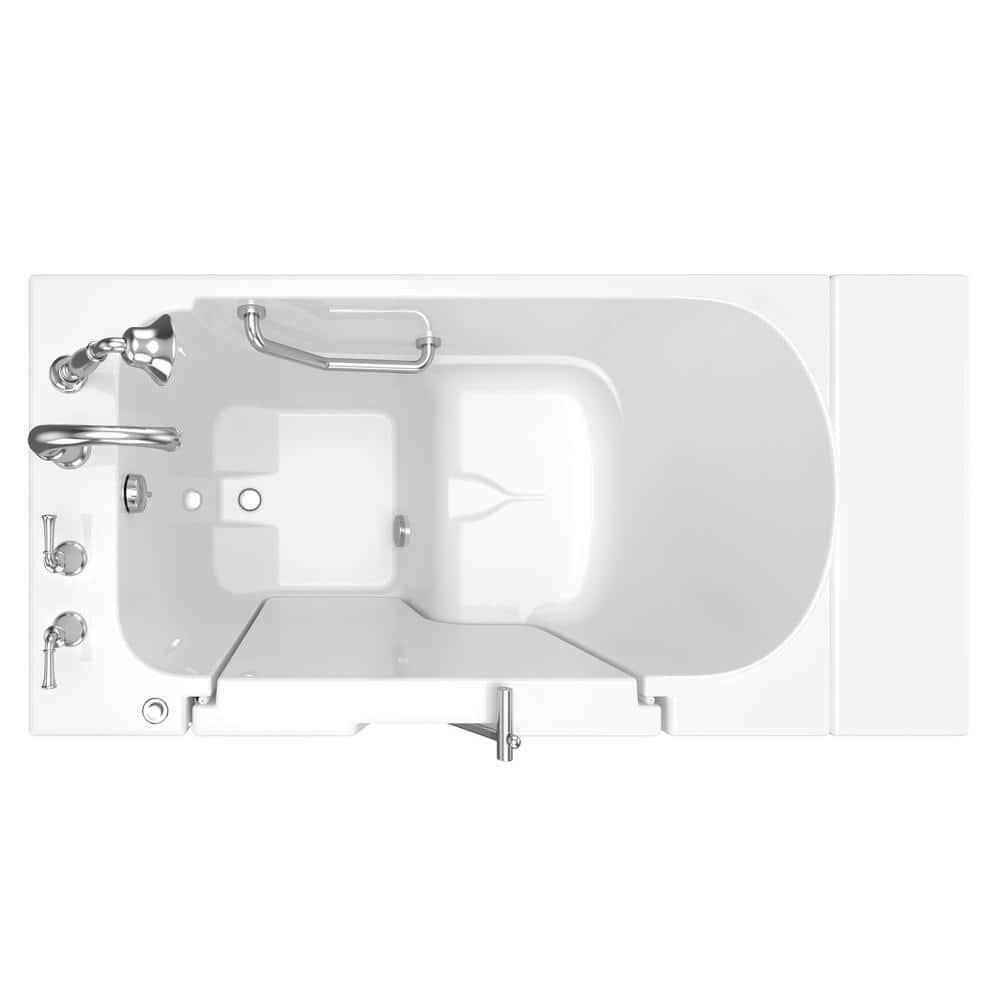 52'' x 30'' Walk-in Soaking Fiberglass Bathtub with Faucet