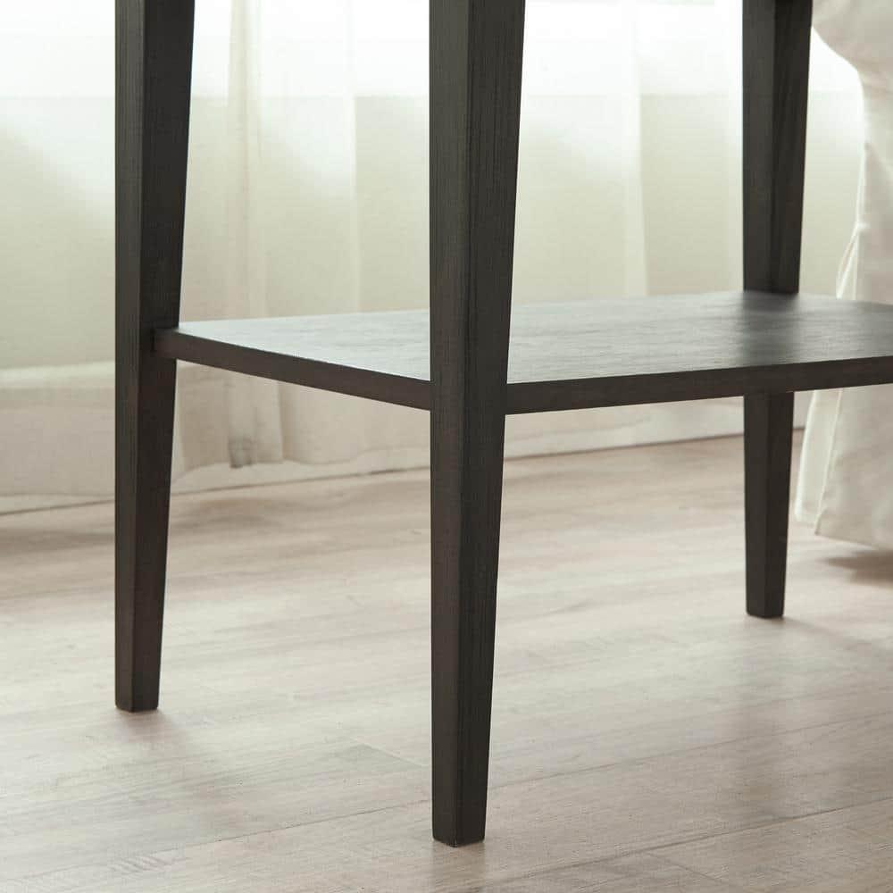 Red Barrel Studio® Beckett Solid + Manufactured Wood Side Table in Anthracite & Reviews | Wayfair