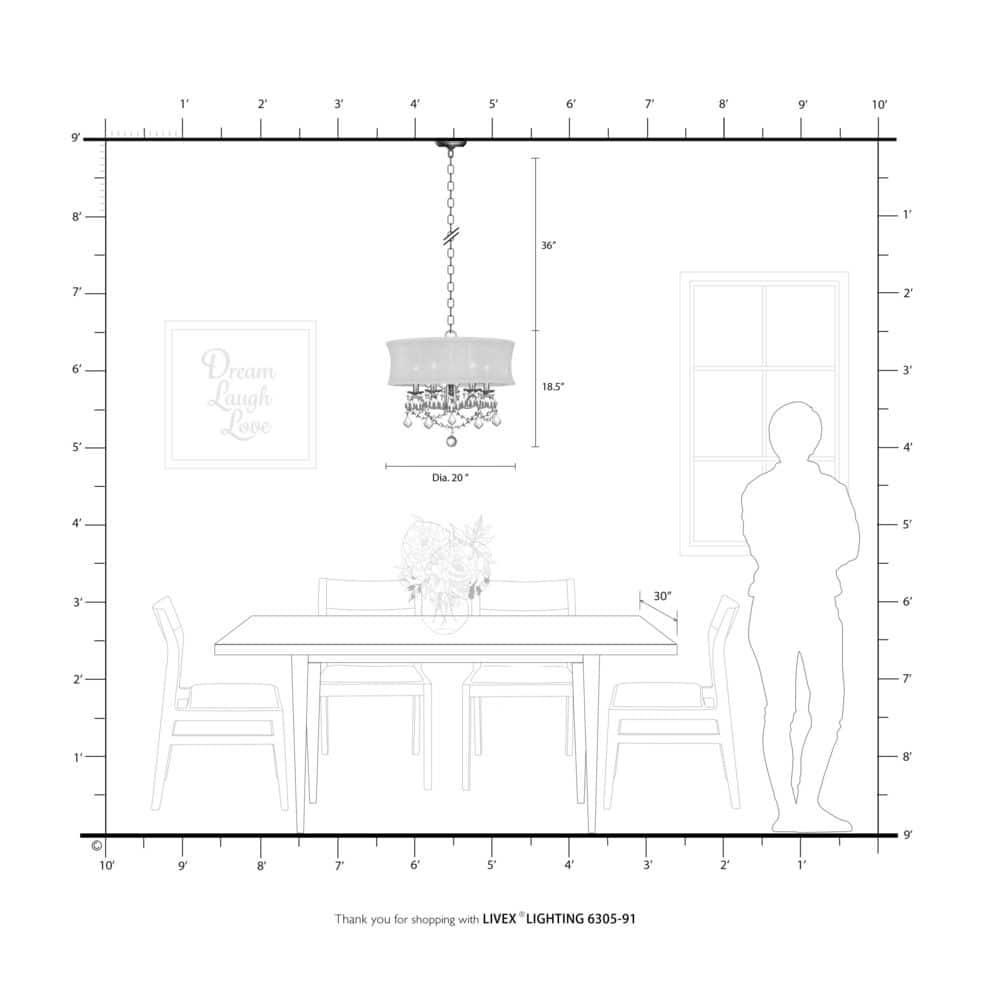 Livex Lighting Newcastle 5 - Light Chandelier in  Brushed Nickel