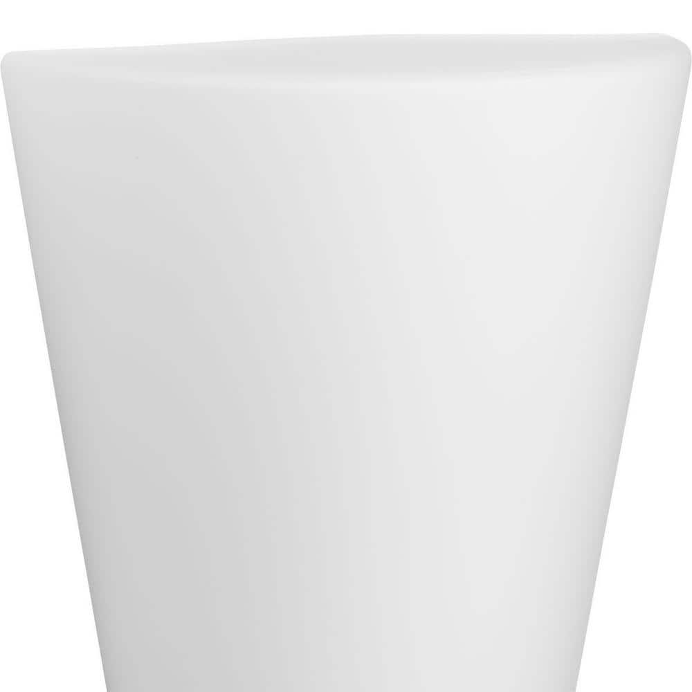 Progress Lighting, Contemporary Collection, 1-Light LED Wall Sconce, Brushed Nickel, White Acrylic Shade, Material: Steel