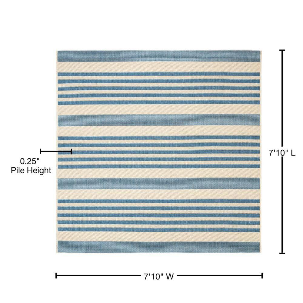 Courtyard CY6062 Power Loomed Indoor/Outdoor Area Rug - Beige/Blue - 8'x11' - Safavieh.