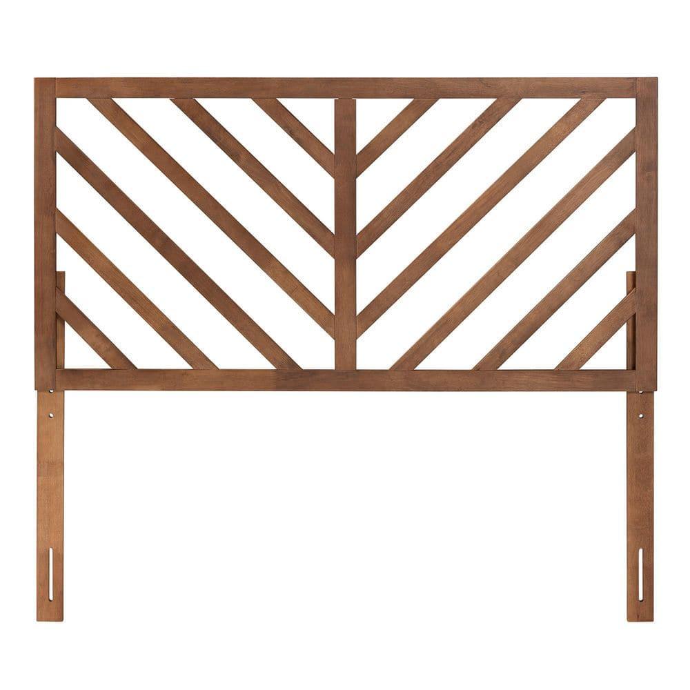 Queen Belisma Wood Headboard Ash Walnut - Baxton Studio