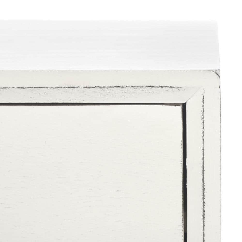 Mozart Mid-Century Coffee Table - Distressed White - Safavieh
