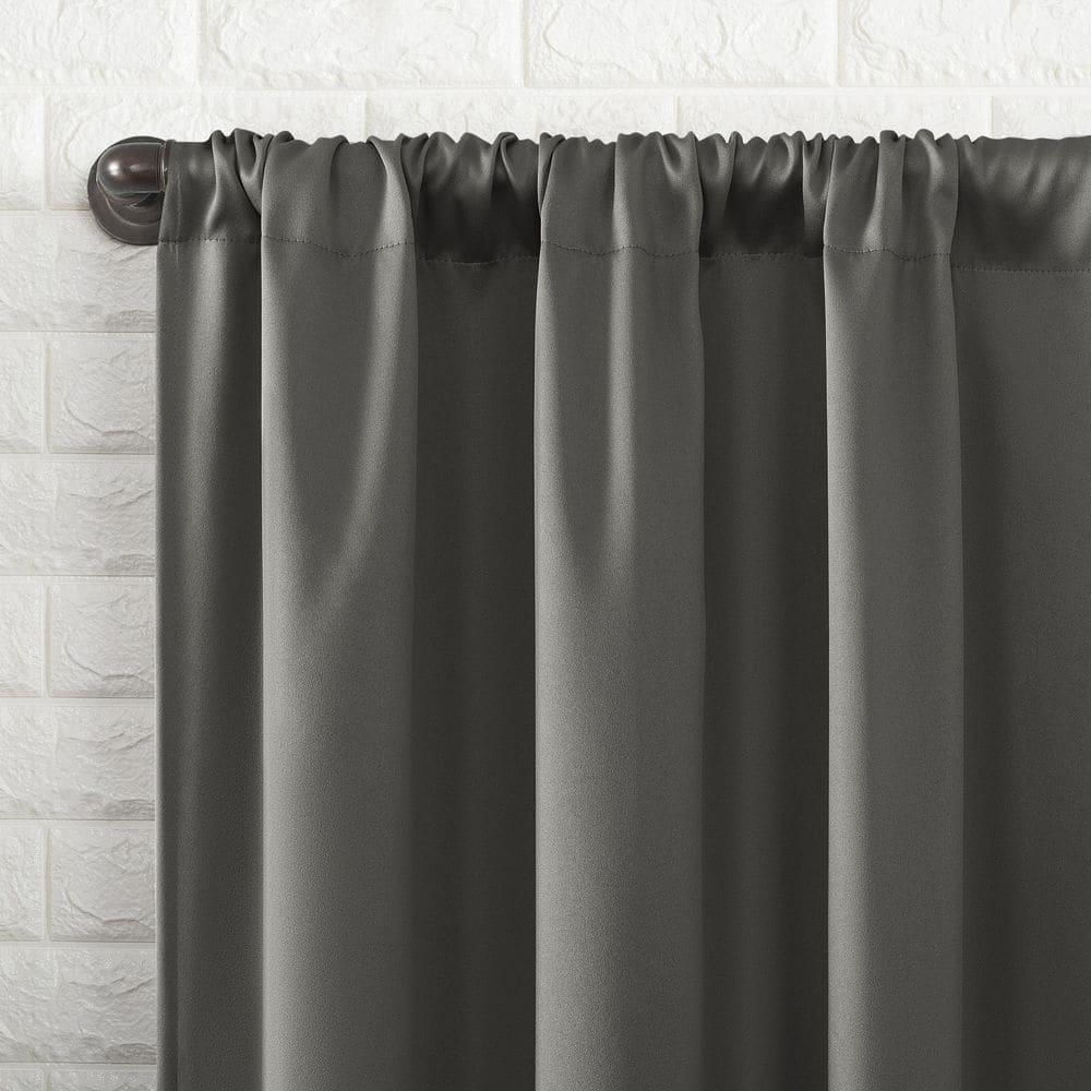 Sun Zero Bergen Theater Grade 100% Blackout Rod Pocket Curtain Panel