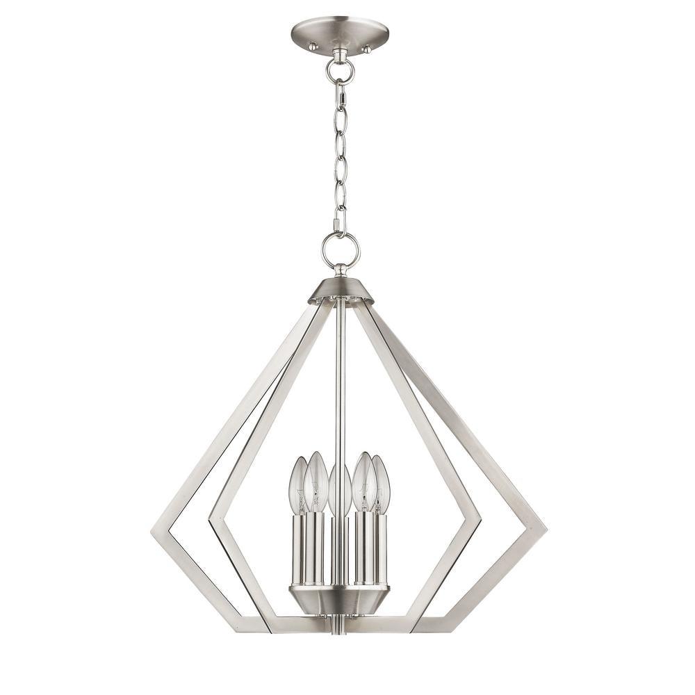 Livex Lighting Prism 5 - Light Chandelier in  Brushed Nickel