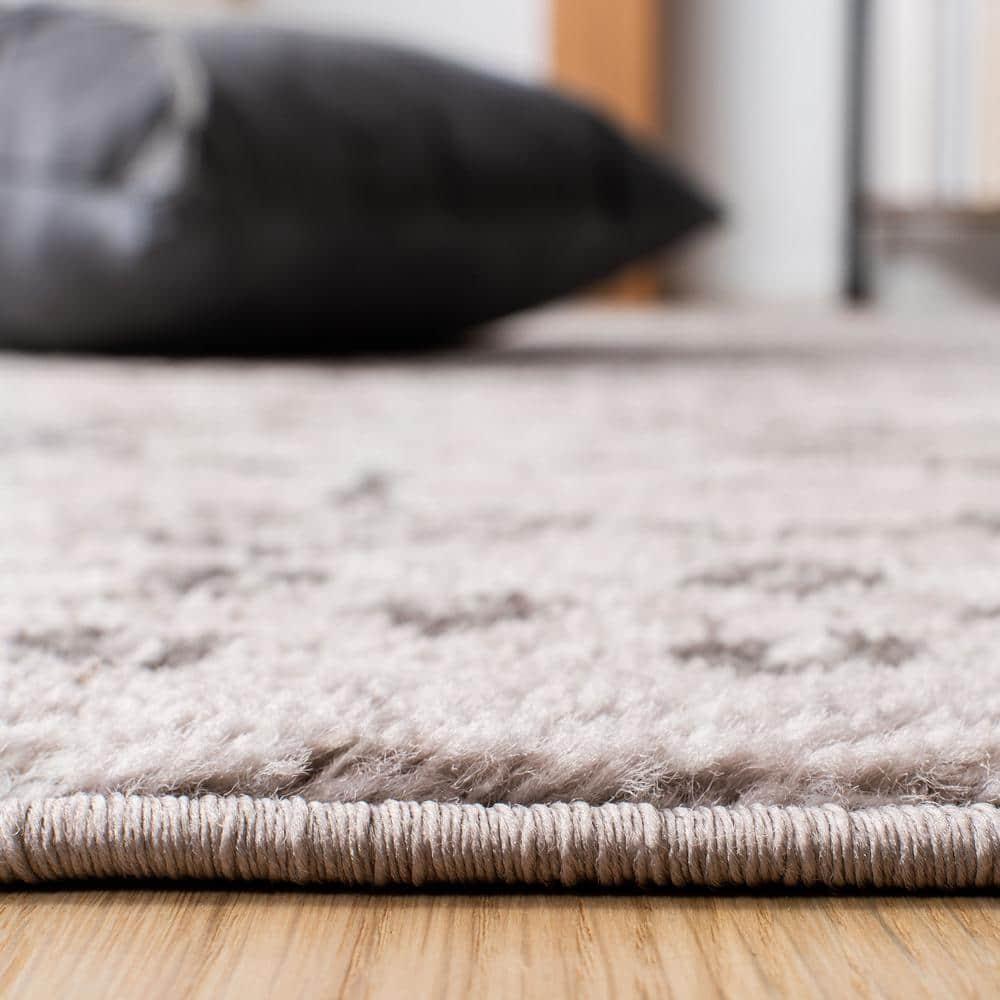 Amsterdam AMS108 Power Loomed Indoor Area Rug - Light Grey/Brown - 9'x9' - Safavieh