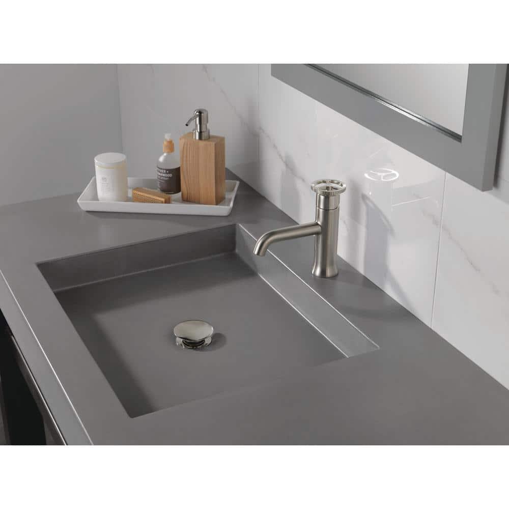 Trinsic Single Hole Bathroom Faucet with Wheel Handle, Single Handle Bathroom Sink Faucet