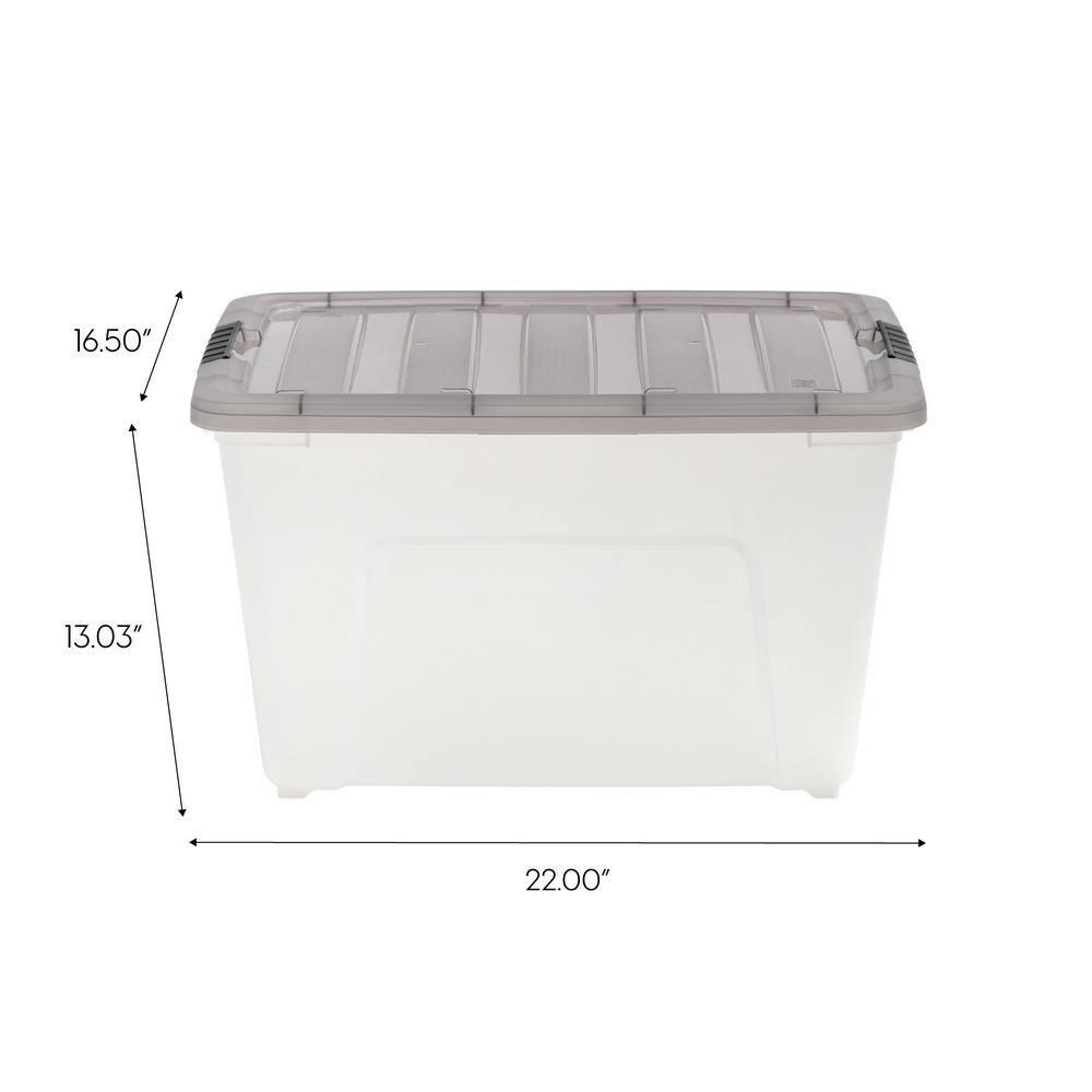 IRIS USA, Inc. Plastic Storage Box with Latching Lid in Clear & Reviews | Wayfair