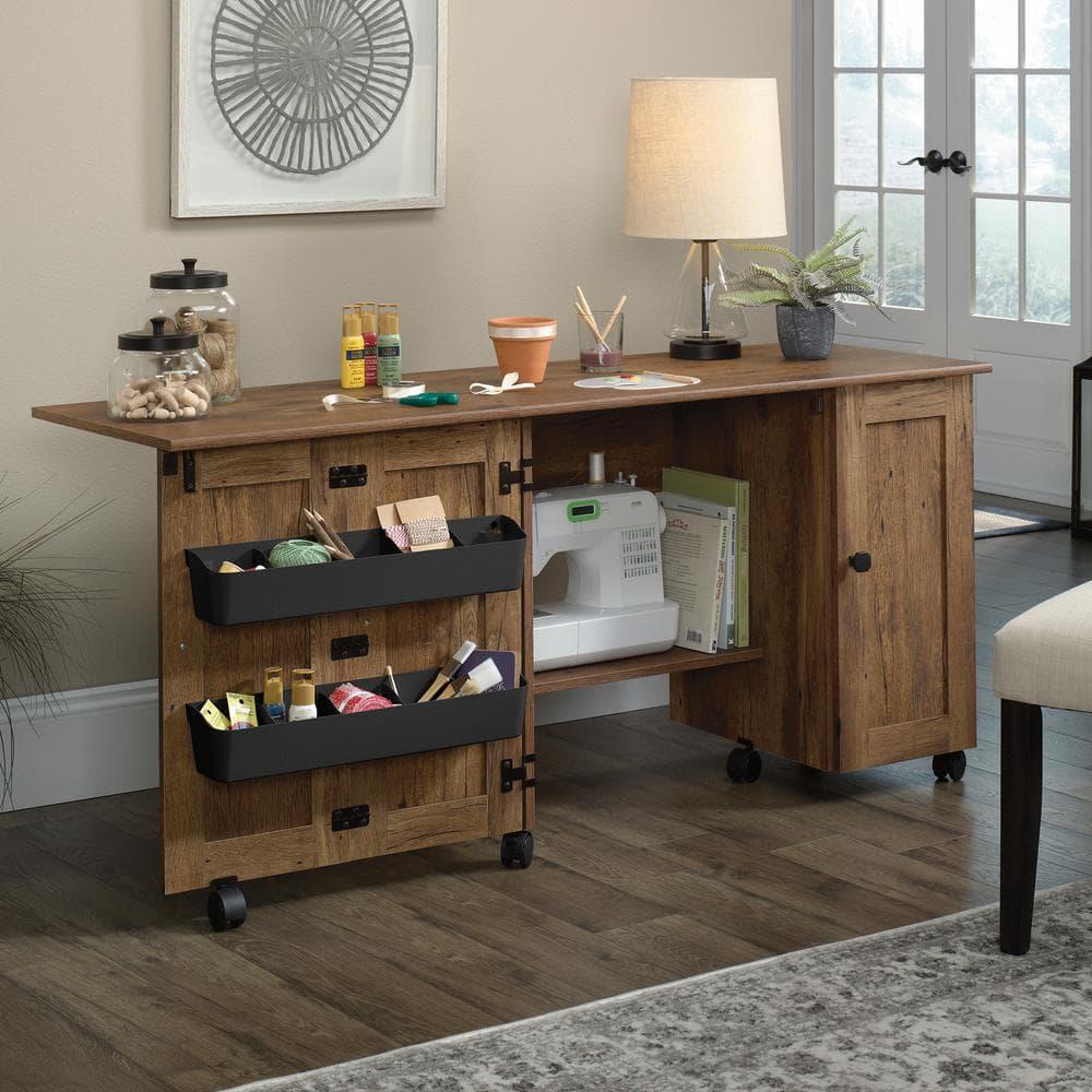 Sauder 40.079'' x 19.449'' Sewing Table with Wheels