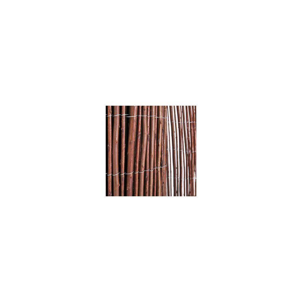 Backyard X-Scapes Natural Willow Rolled Panel Fence Decorative Fencing for Backyard Brown 72 in H x 96 in L