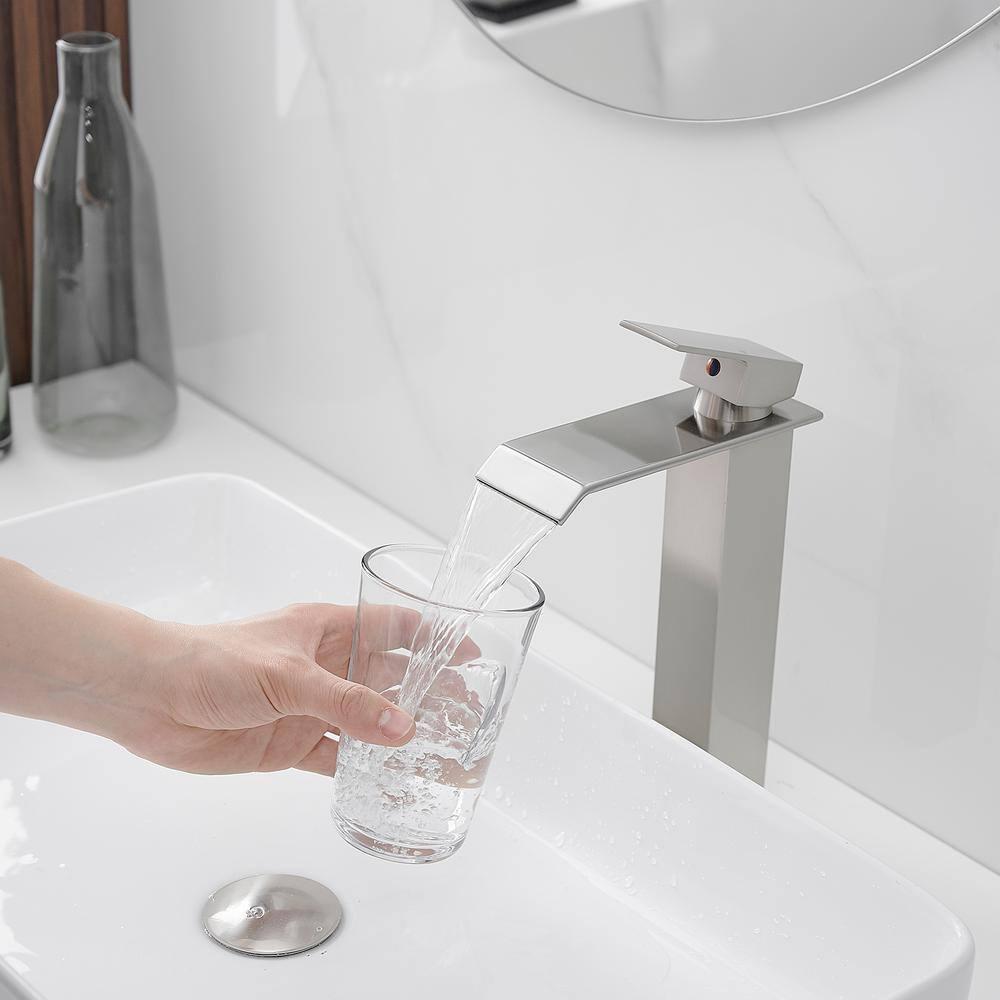 VIBRANTBATH 6004H-N Vessel Sink Faucet Single-handle Bathroom Faucet with Drain Assembly