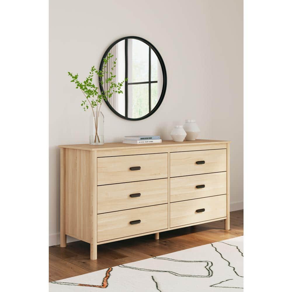 Signature Design by Ashley Cabinella Six Drawer Dresser, Tan