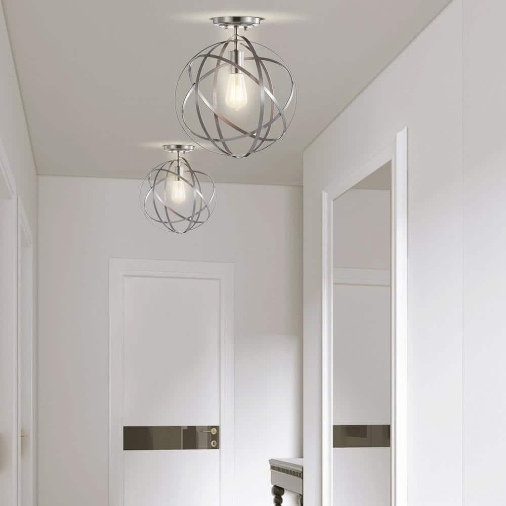 Alma 13" Metal LED Flush Mount, Nickel