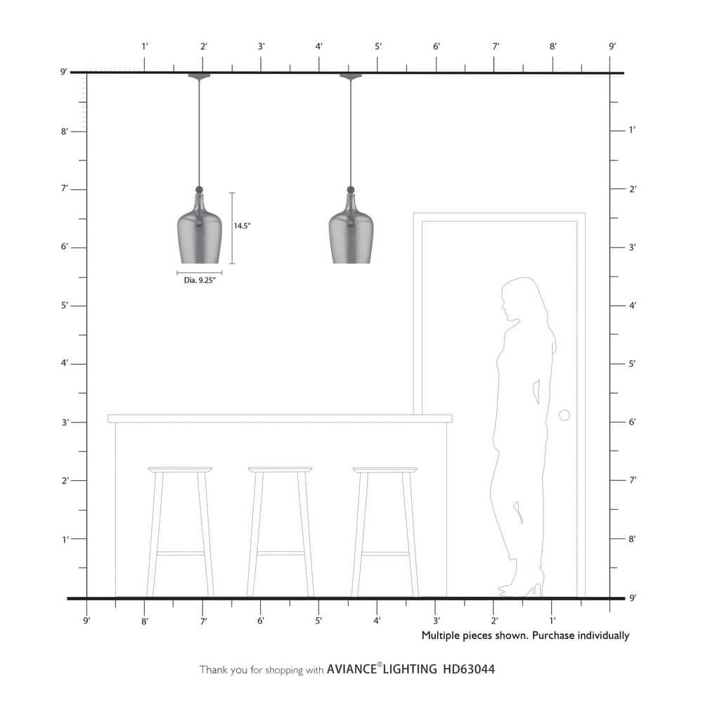 Livex Lighting Art Glass 1 - Light Pendant in  English Bronze