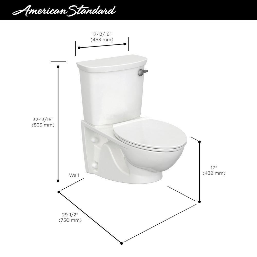 American Standard 2882107.020 American Standard Glenwall 1.28 Gallons GPF Elongated Wall Mounted Kit (Seat Not Included)