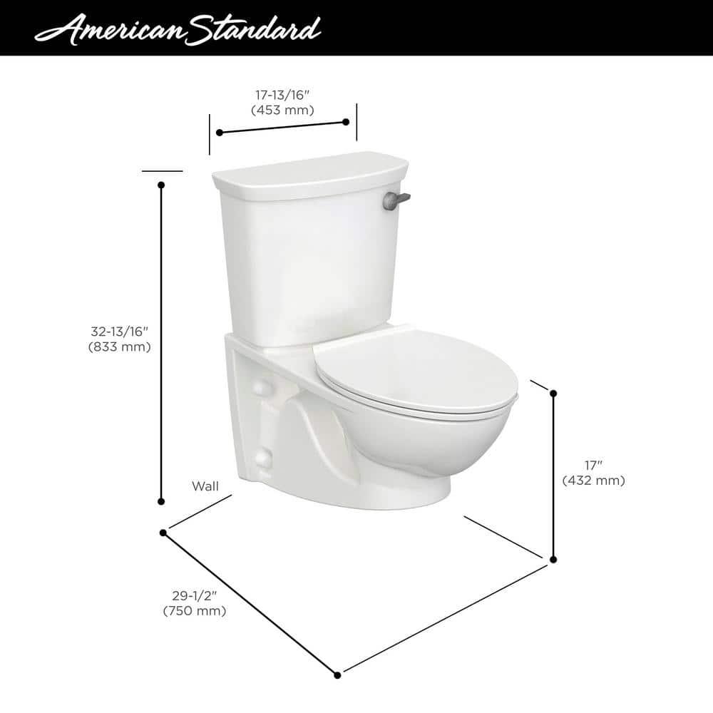 American Standard Glenwall 1.28 Gallons GPF Elongated Wall Mounted Kit (Seat Not Included)