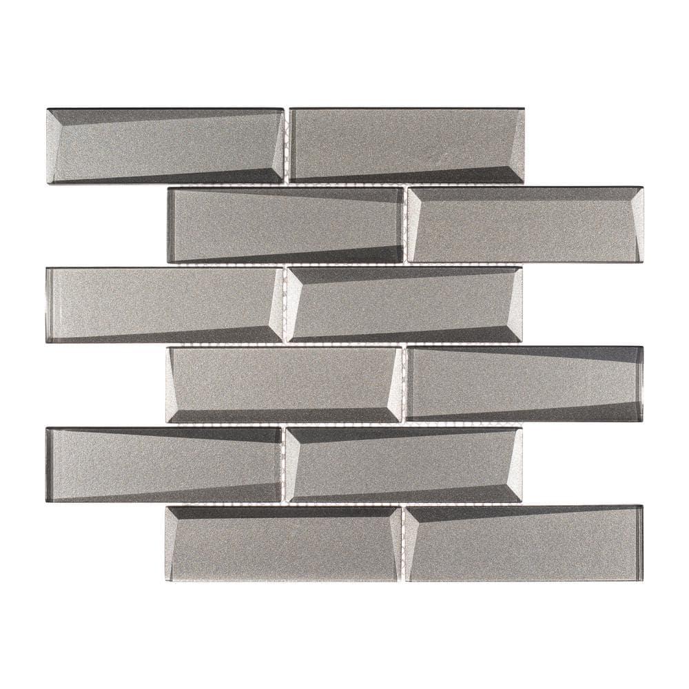 Andova Daazen 2" x 6" Glass Mosaic Kitchen Backsplash, Bathroom, Shower, Wall and Floor Tile