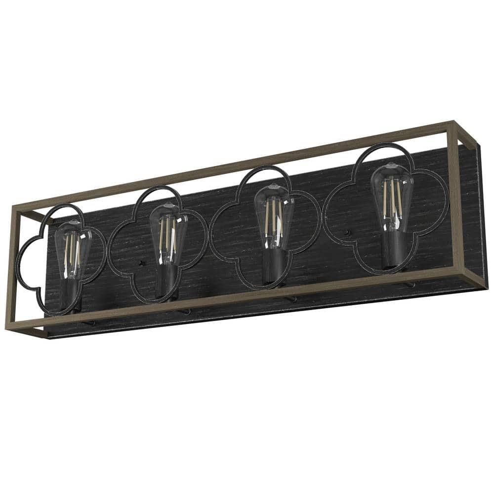 Gablecrest 4 Light  Flush Mount Bathroom Vanity Wall Light Fixture