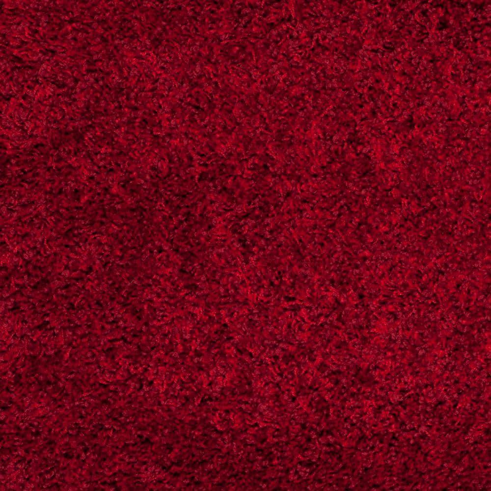 Shag SG151 Power Loomed Indoor Runner Rug - Red - 2'3"x7' - Safavieh.