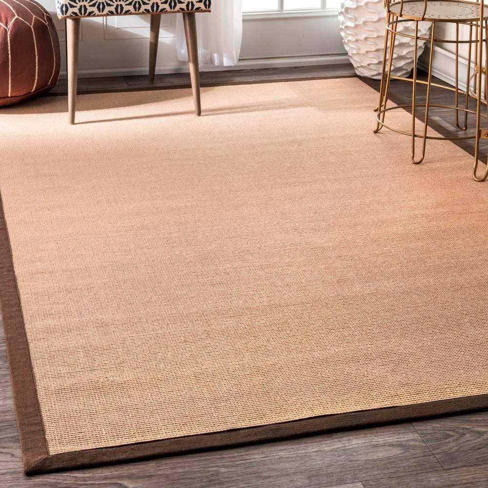 nuLOOM Laurel Machine Woven Jute Area Rug, 6' x 9', Brown