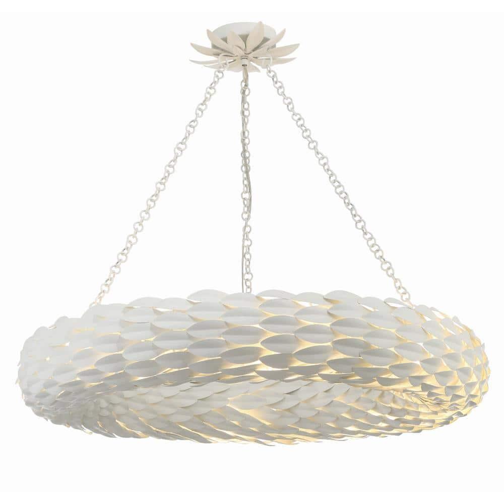 Crystorama Lighting Broche 8 - Light Pendant in  Matte White